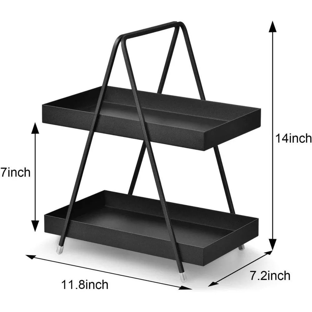2-Tier Storage Organizer - Black