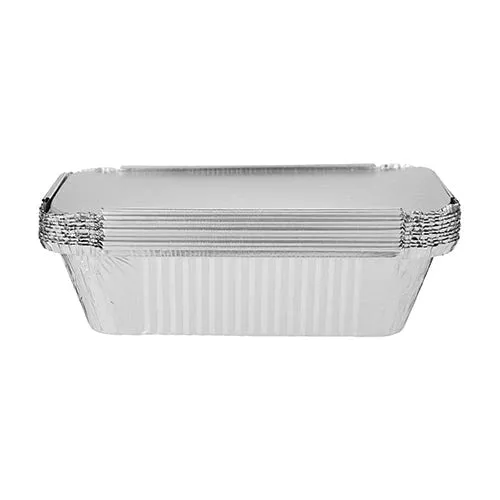 240 Pieces Hotpack Aluminium Container with Lid-197*124*46mm