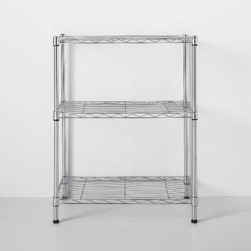 3 Tier Wire Shelf Chrome