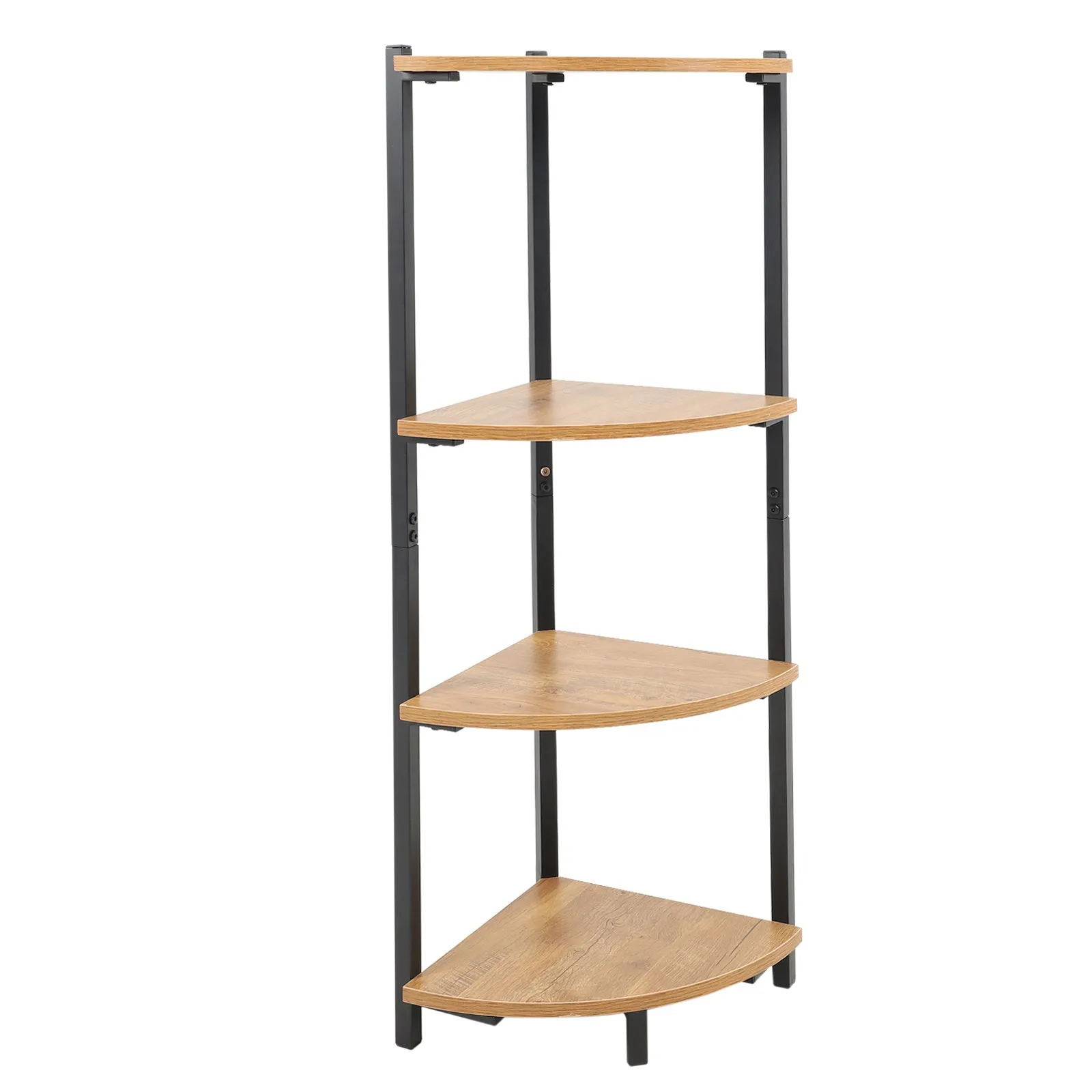 3/4 Shelves Triangle Corner Shelf Rack Bookcase Storage Unit