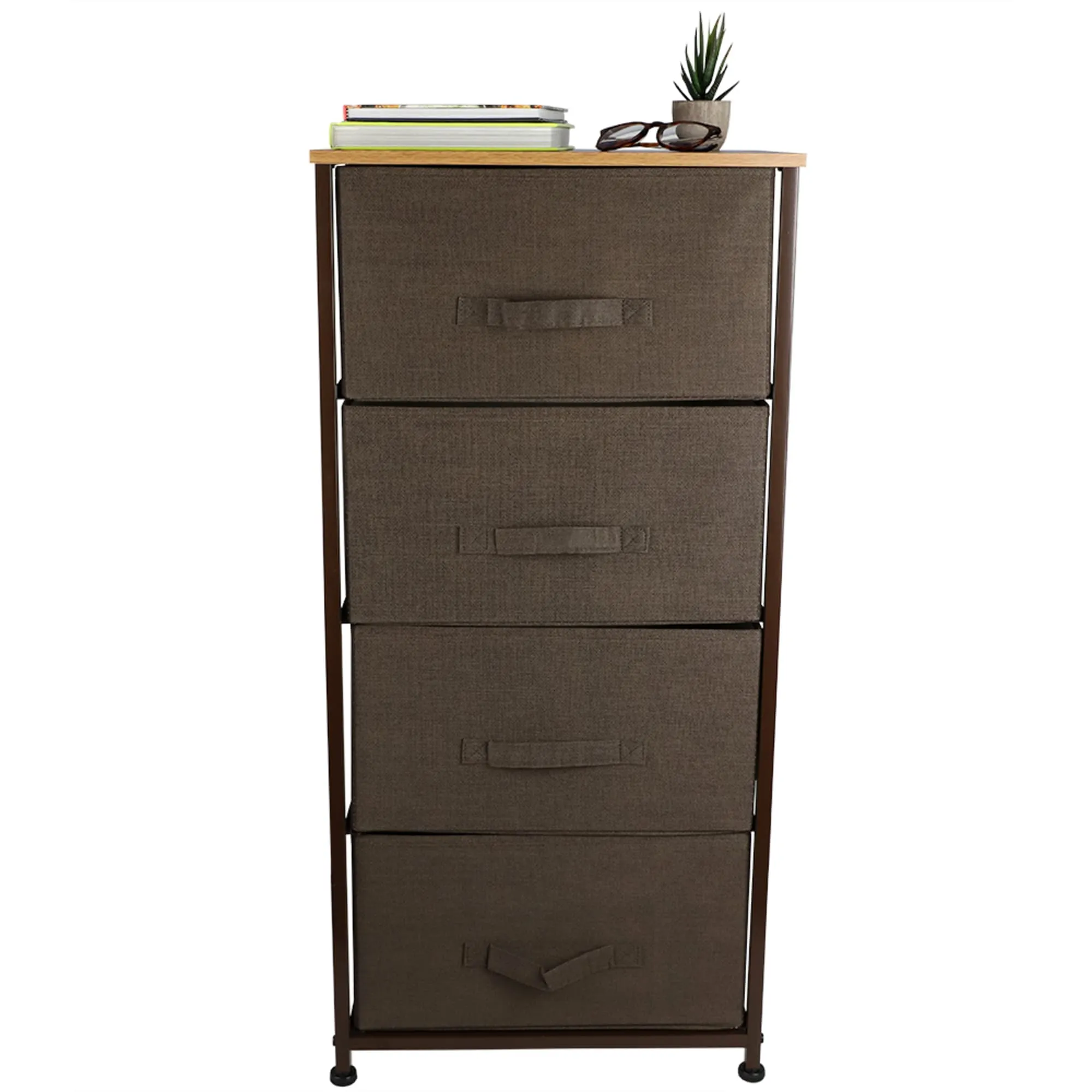 4 Drawer Storage Organizer, Brown