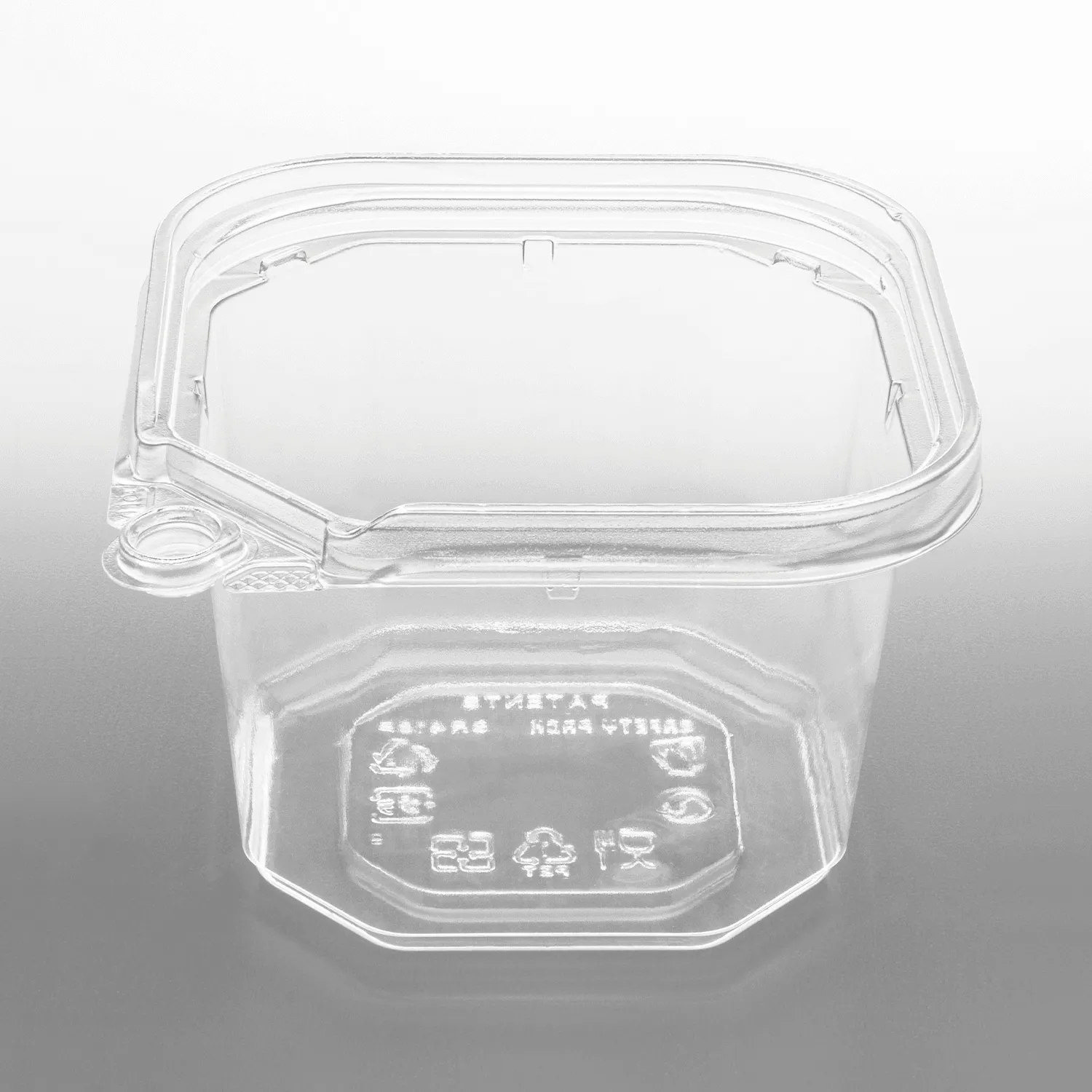 [400 ct] 16 oz PET Tamper Resistant Square Container, Clear