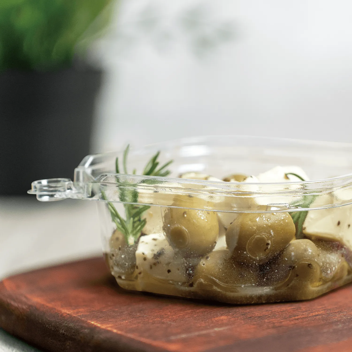 [400 ct] 8 oz PET Tamper Resistant Square Container, Clear