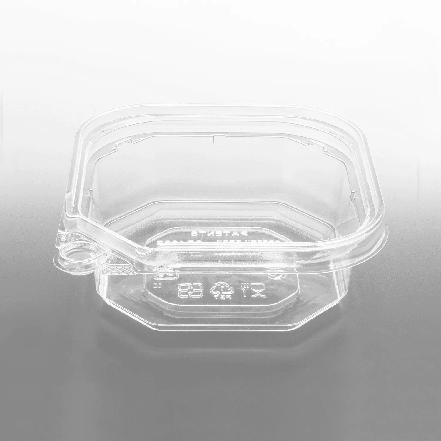[400 ct] 8 oz PET Tamper Resistant Square Container, Clear