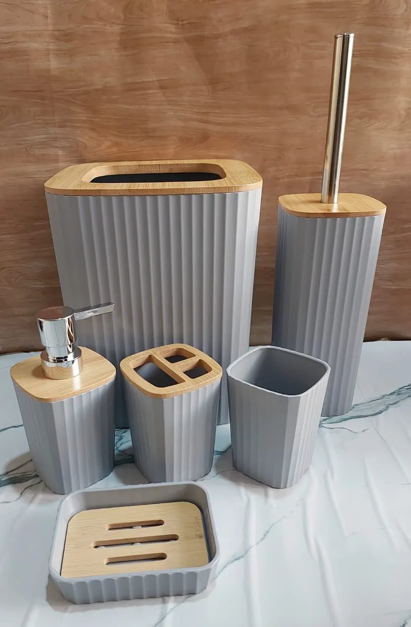6Pcs Bathroom Accessories Set Soap Dish for Bathroom