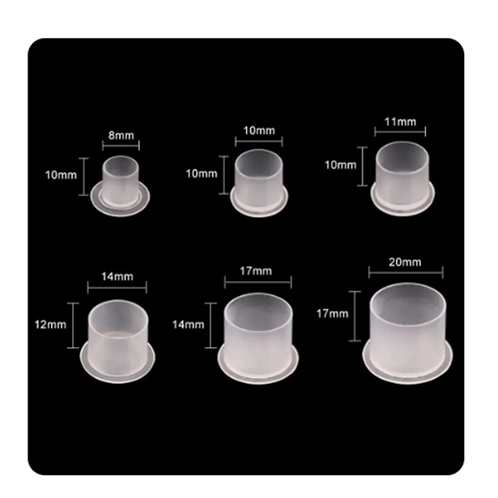 8 X 10Mm Clear Pigment Tattoo Ink Holder With Stable Base Q24-6-4