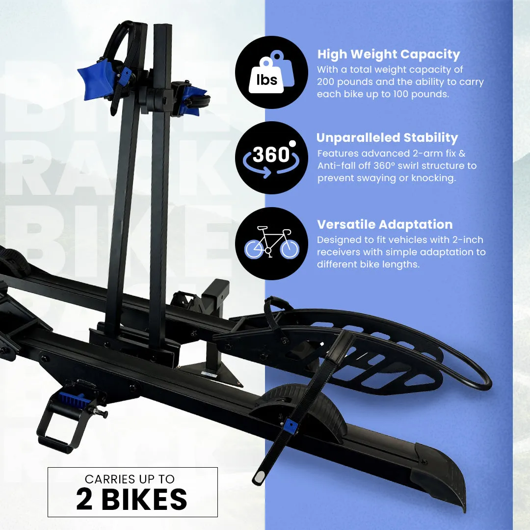 Advantage Deluxe 2 E-Bike Rack Hitch Mounted Platform Style with Ramp Included