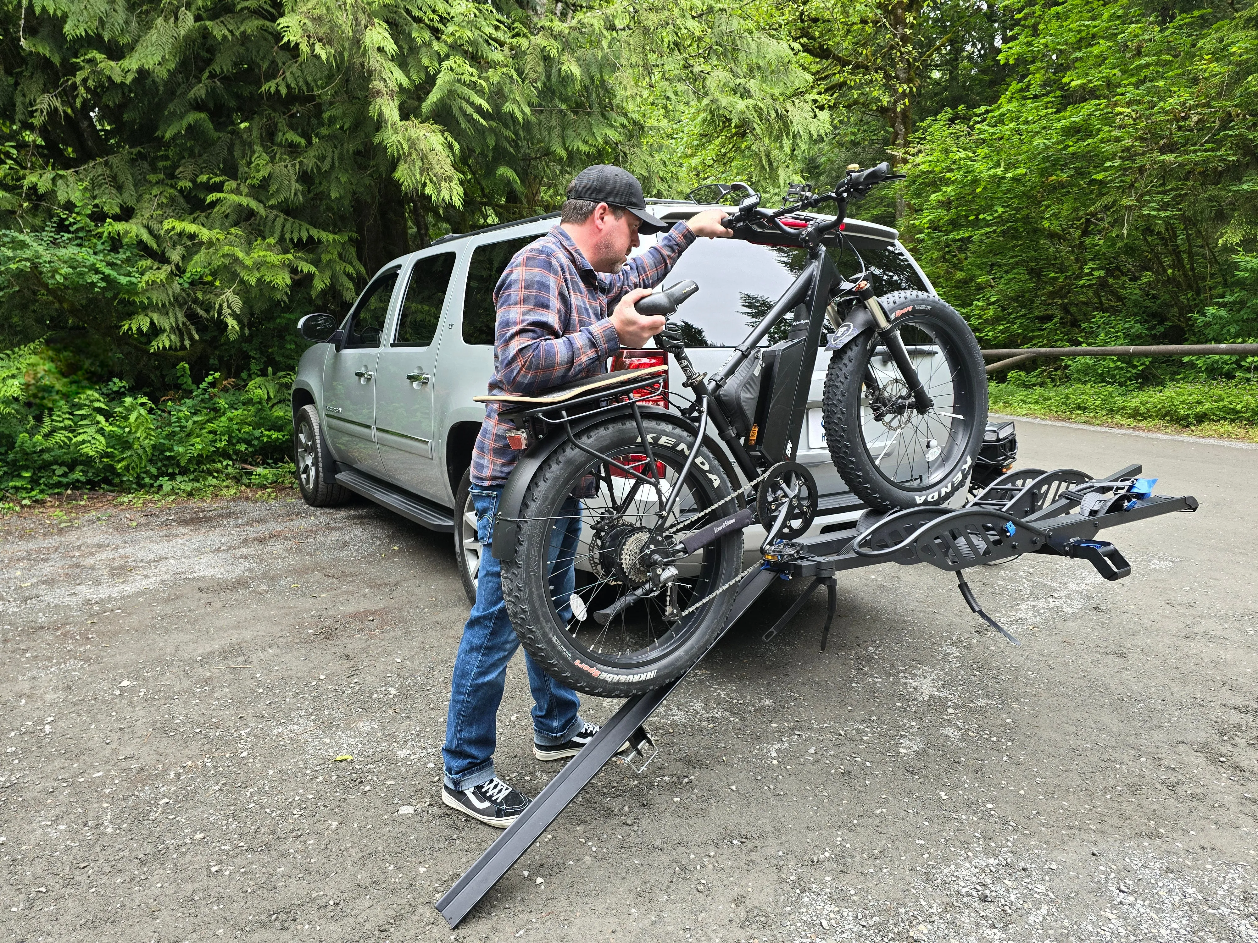 Advantage Deluxe 2 E-Bike Rack Hitch Mounted Platform Style with Ramp Included
