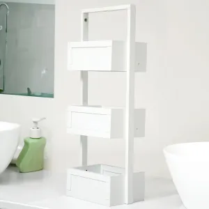 Anko 3 Tier Panelled Floor Caddy| Multi-Drawer Bathroom & Livingroom Organizer, Storage Shelf/Rack, Bedroom Furniture, Office/Home Decoration| Shelf| 70cm (H) X 30cm (W) X 20cm (D) | 6KG Capacity