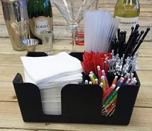 Bar Caddy / Organizer Black BAR SUPPLIES INCLUDED