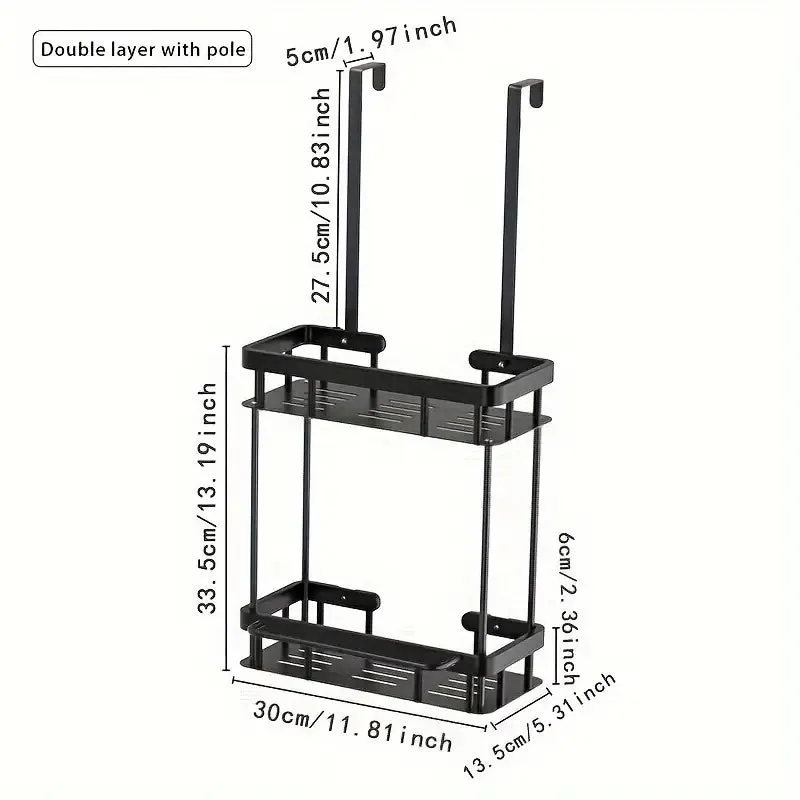 Bathroom 1pc Over The Door Shower Caddy