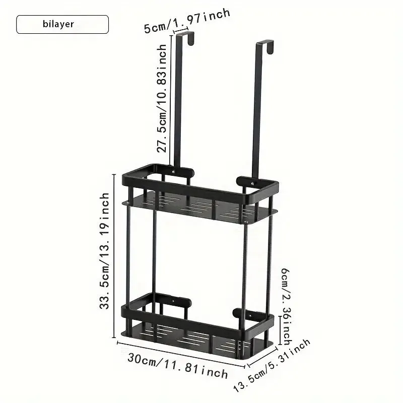 Bathroom 1pc Over The Door Shower Caddy