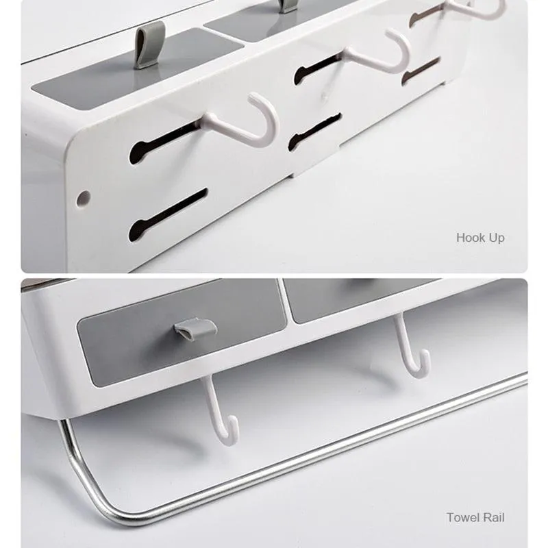 Bathroom Organizer With Towel Holder