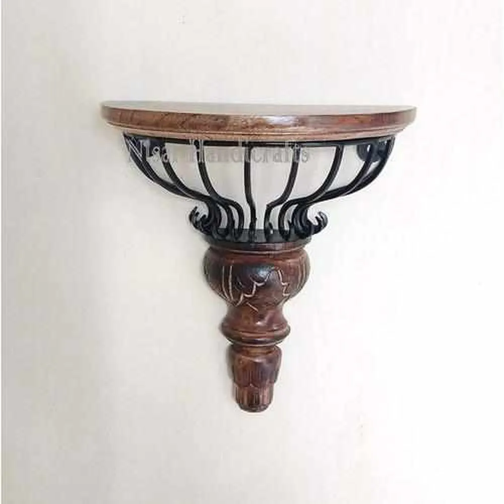 Beautiful Wooden Iron Decorative Wall Bracket, Shelf, Wall Mount