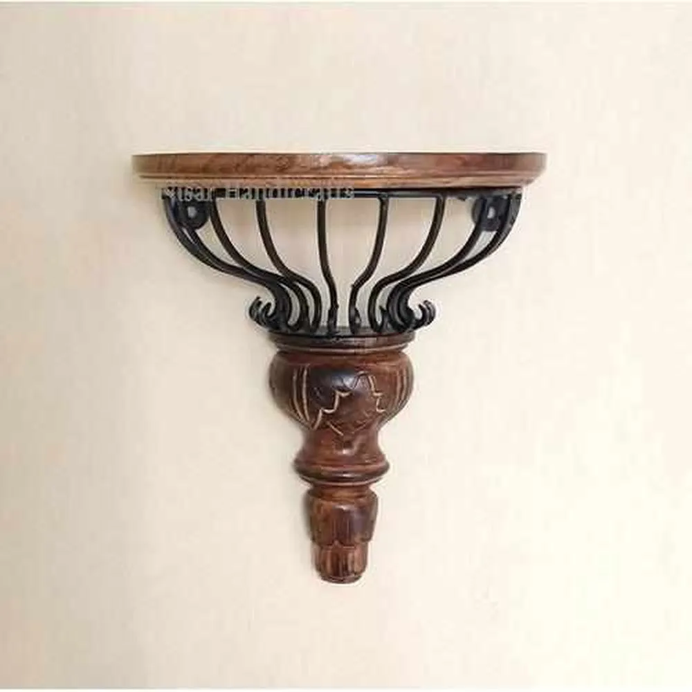 Beautiful Wooden Iron Decorative Wall Bracket, Shelf, Wall Mount