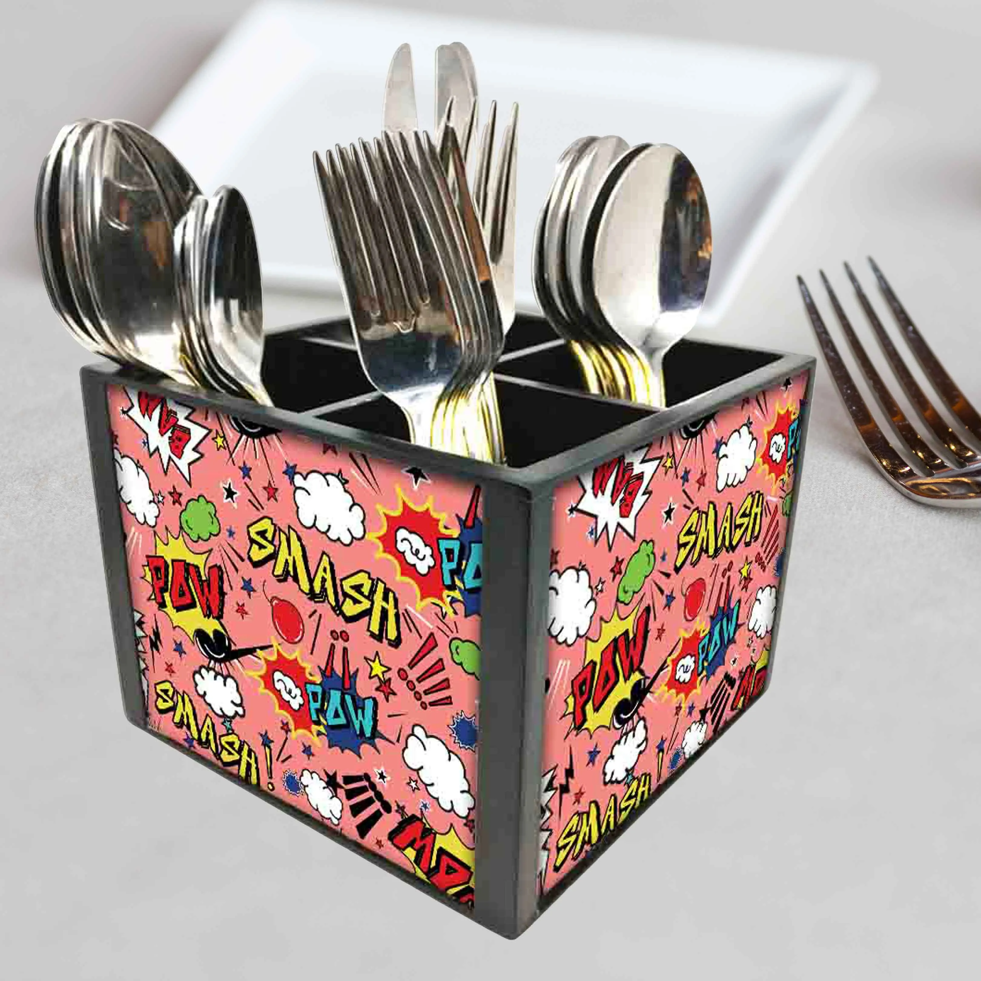 Best Black Caddy Organizer - Comic Style Pink