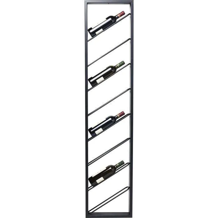 Bistro Uno Black Metal Wall Wine Shelf
