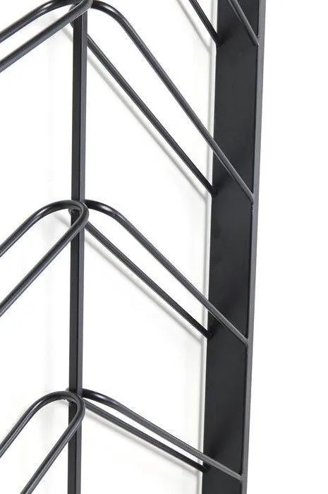 Bistro Uno Black Metal Wall Wine Shelf