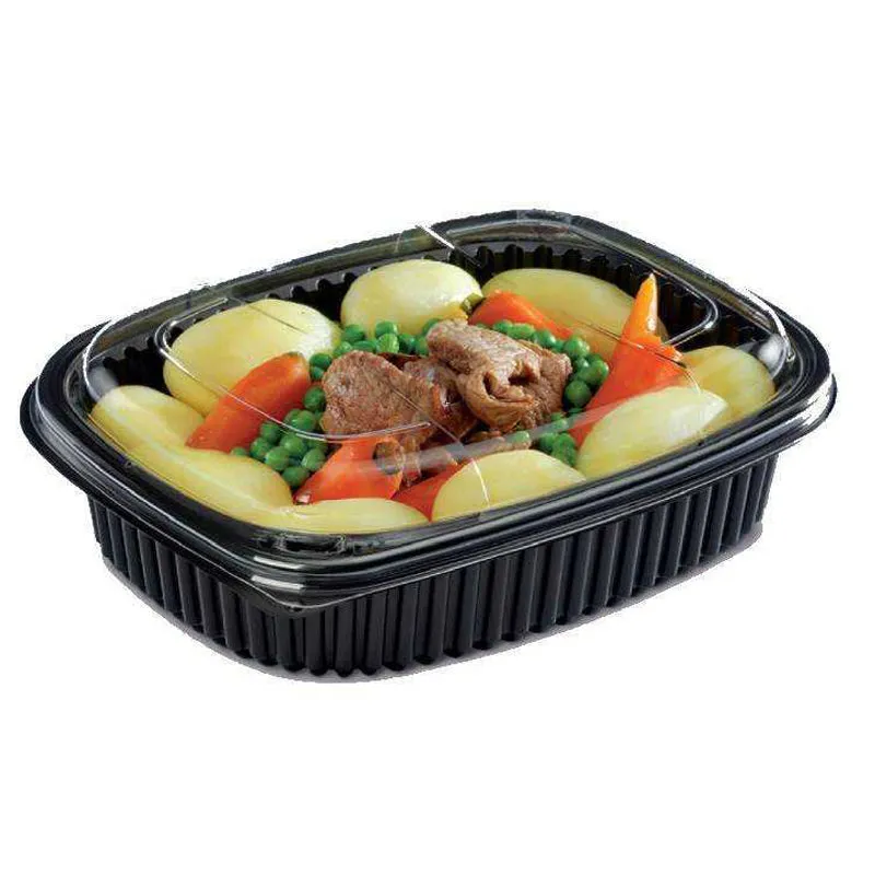 Black PP Microwave Food Containers x320