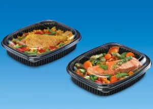 Black PP Microwave Food Containers x320