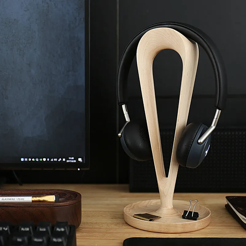 Black Walnut Earphone Stand