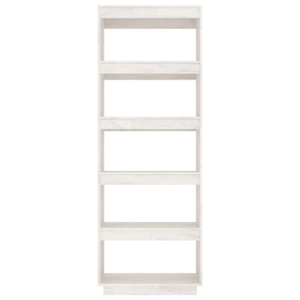 Book Cabinet/Room Divider White 60x35x167 cm Solid Pinewood