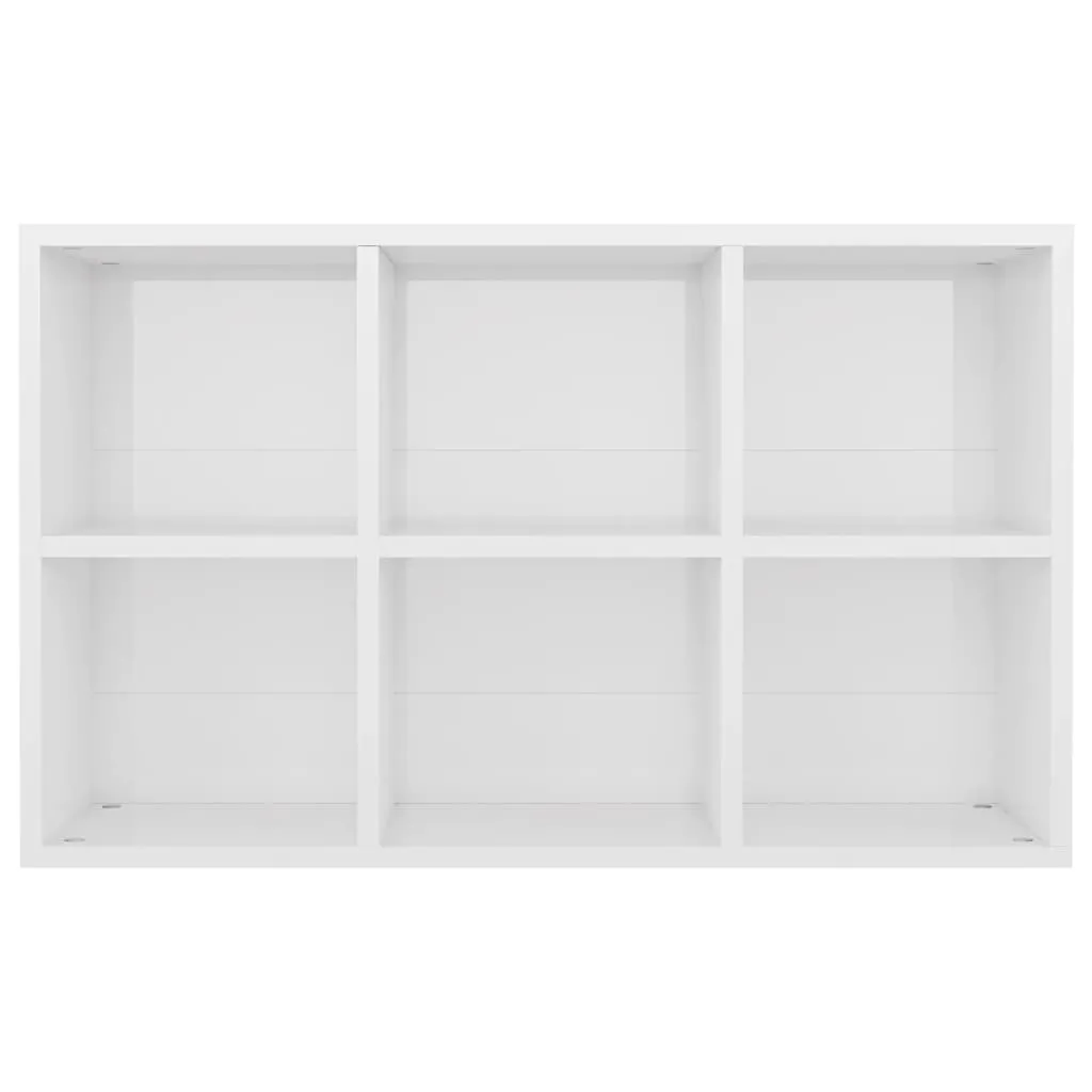 Book Cabinet/Sideboard High Gloss White 66x30x98 cm Engineered Wood