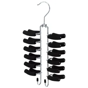 Chrome Tie Hanger - Set of 1 (Black)