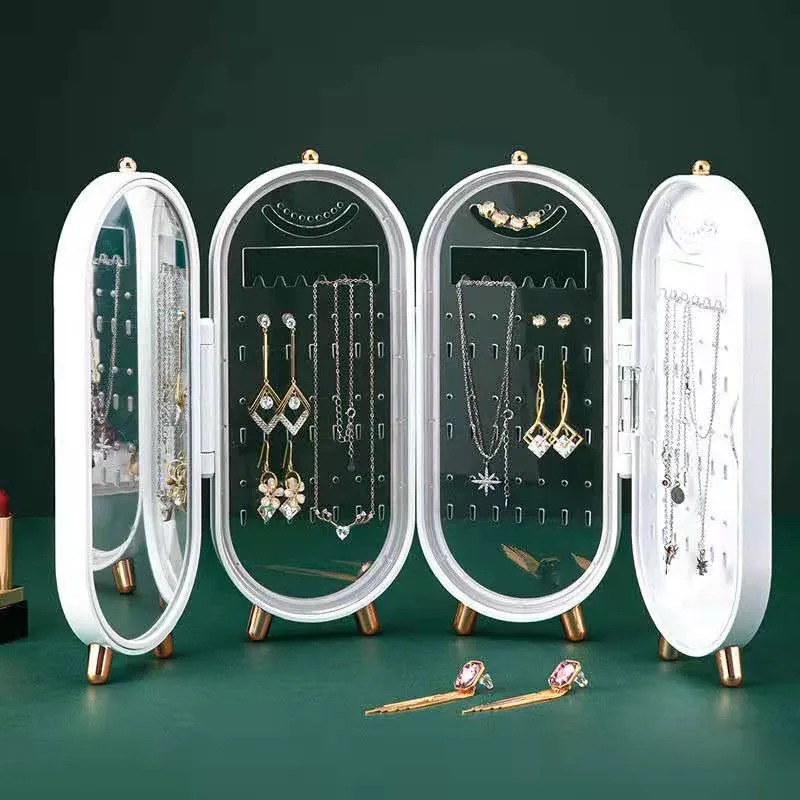 Clear Portable Jewelry Storage Case with 153 Compartments