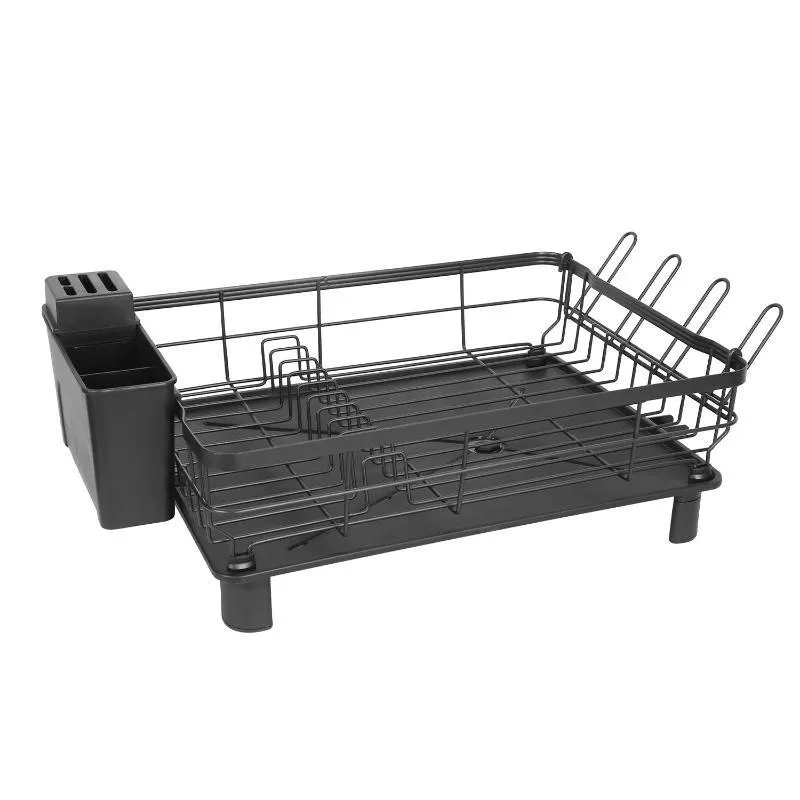 Dish Drying Rack Drain Board Utensil Holder