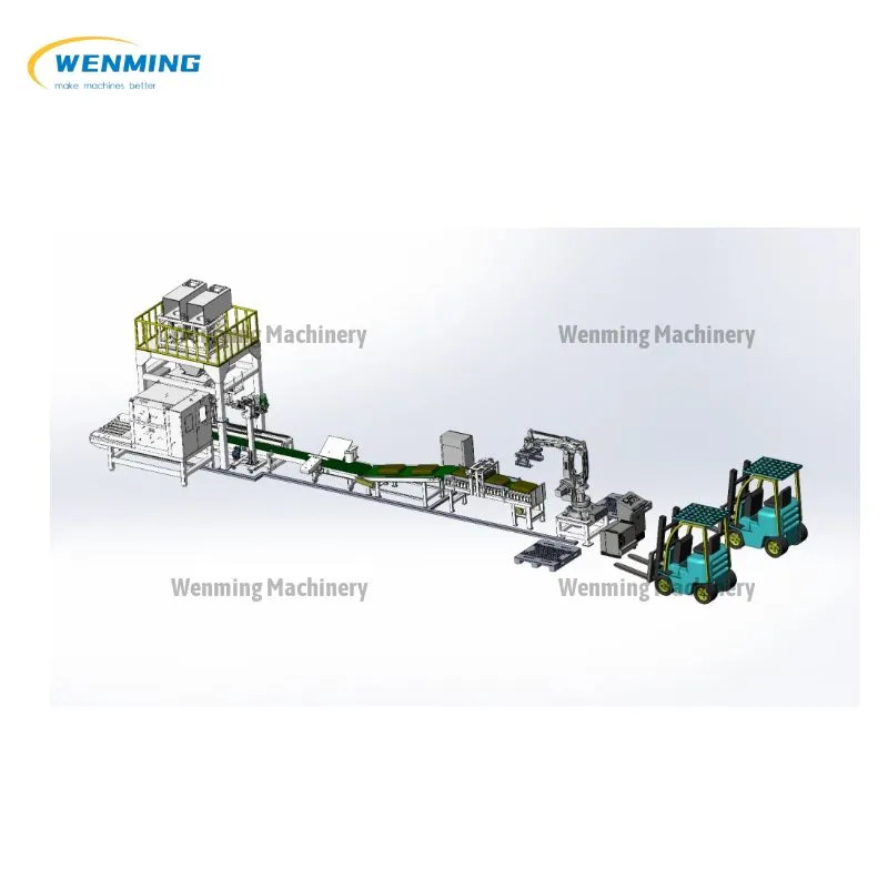 Efficient Packing Machine For Assembly Line Packaging Line Conveyor Wheat Packaging And Palletizing Hot sale