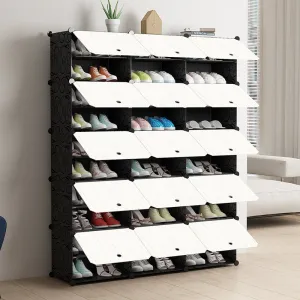 Fashoin Modular Shoe Cabinet Standing Dustproof Storage Closet Organizer Detachable Home Organizer Holder Shoe Rack with Door