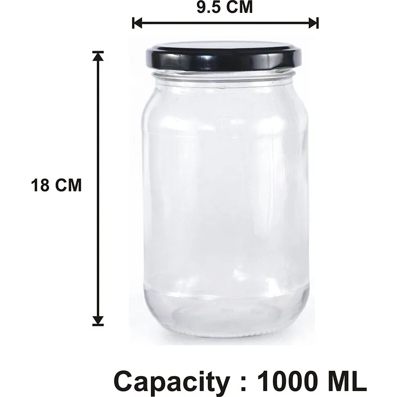 Feyre Airtight Storage Jar (1000 ML) - Set Of Two