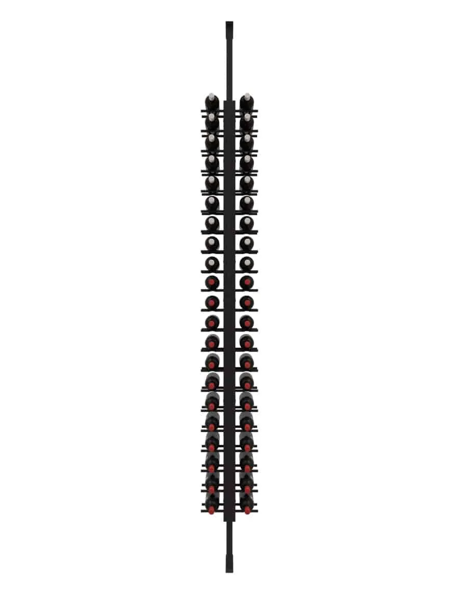 Floor-to-Ceiling Mounted Wine Rack Display - 2-Sided  (42 Bottles)