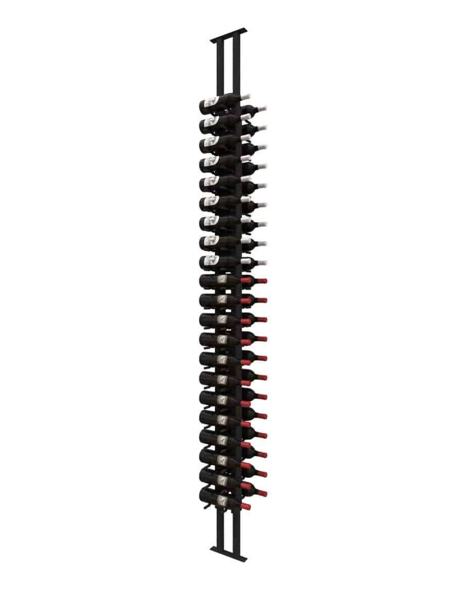 Floor-to-Ceiling Mounted Wine Rack Display - 2-Sided  (42 Bottles)