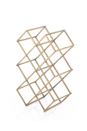 Gold Geometric Wine Racks S (2) | By-Boo Burly