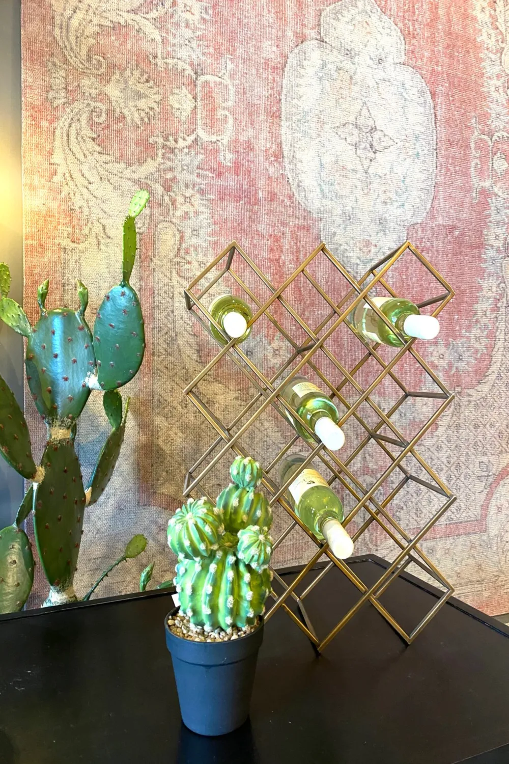Gold Geometric Wine Racks S (2) | By-Boo Burly
