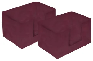 Heart Home 2 Pieces Large Capacity Space Saver Closet, Stackable and Foldable Saree, Clothes Storage Bag, Non-Woven Rectangle Cloth Saree Stacker Wardrobe Organizer (Maroon) CTHH015699