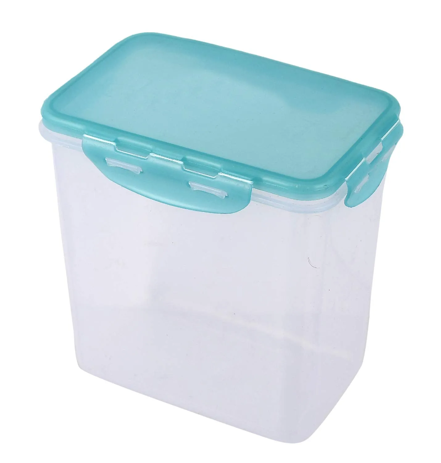 Heart Home klick N Seal 102 Airtight Plastic Square Fridge Food Storage Container (600ml)-Pack of 2 (Green)-KUBMART15677 (HHEART015677)