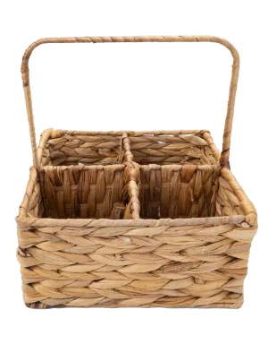 JoJo Fletcher 4 Sections Seagrass Woven Utensil Caddy