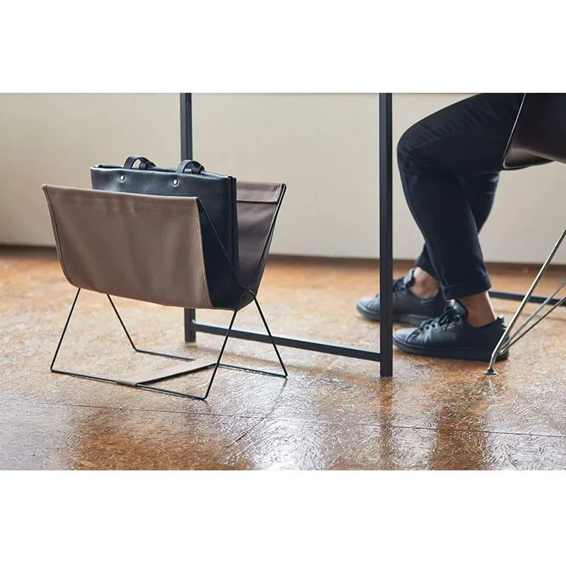 King Jim New Basic Foldable Magazine Rack - Beige