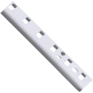 Knape & Vogt 255 Series 72 In. White Steel Mortise-Mount Pilaster Shelf Standard