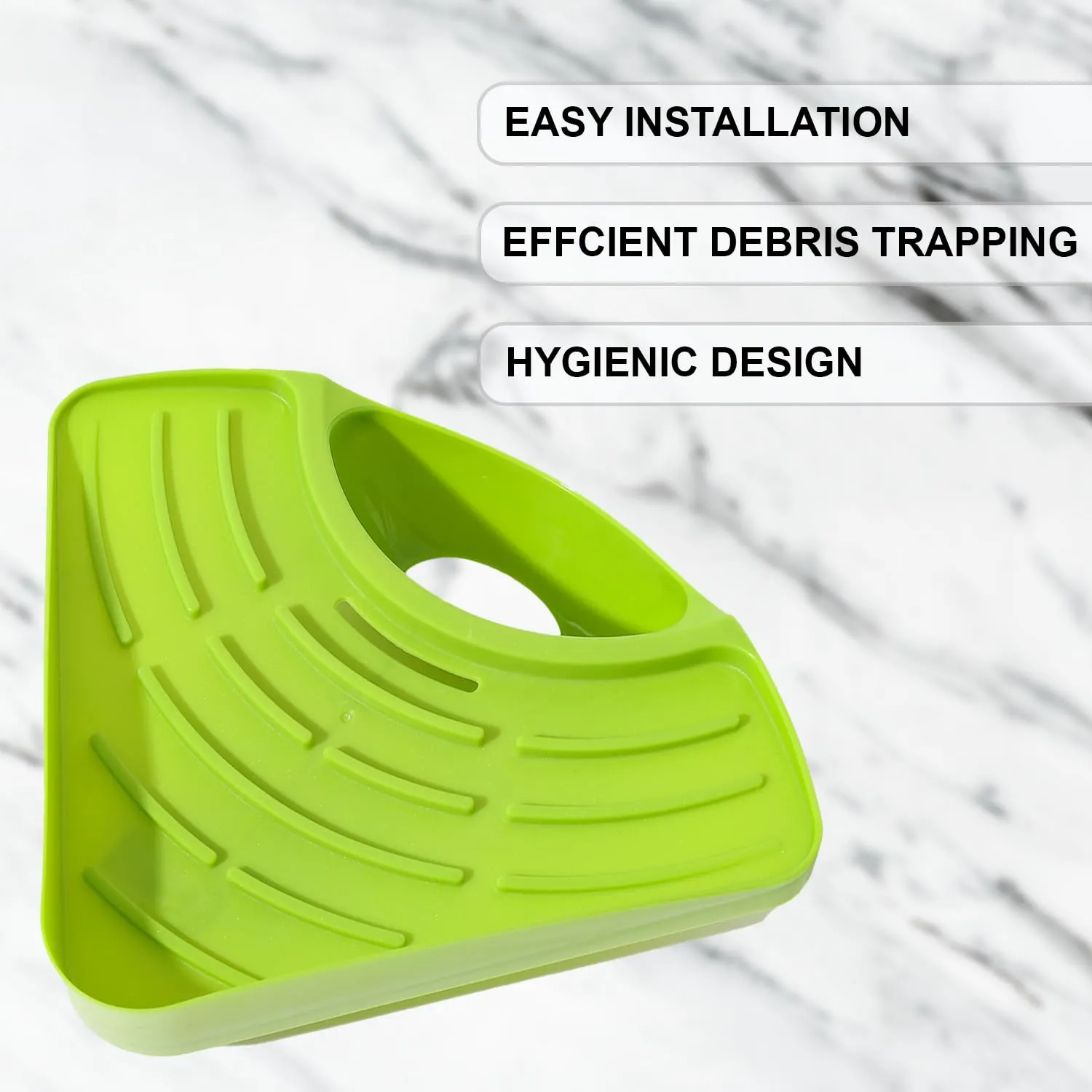 Kuber Industries Pack of 3 Kitchen Sink Stand | Food Strainer Stand for Kitchen | Vegetable-Fruit Drainer Holder | Sink Stopper Shifter for Kitchen | Multipupose Kitchen Sink Stand | TM15007BR | Green