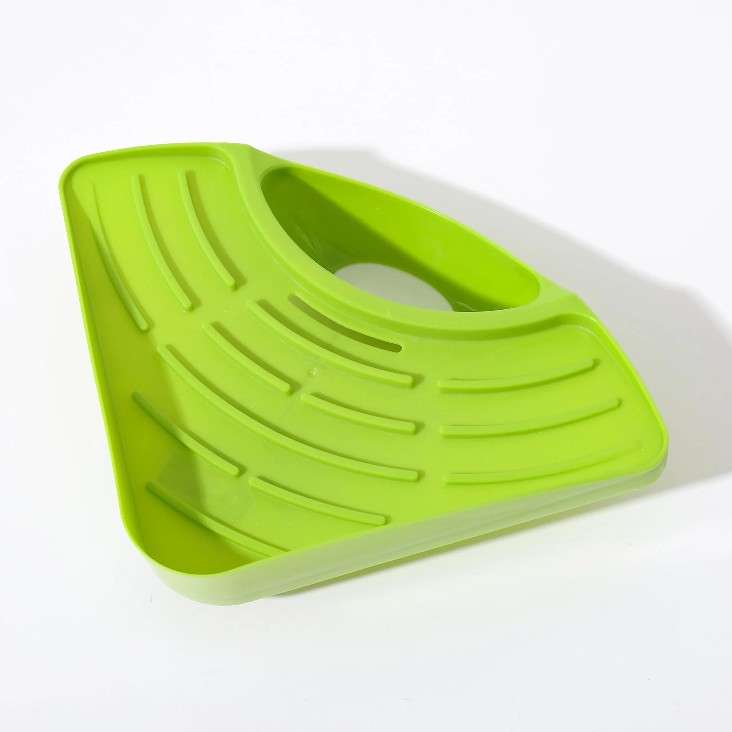 Kuber Industries Pack of 3 Kitchen Sink Stand | Food Strainer Stand for Kitchen | Vegetable-Fruit Drainer Holder | Sink Stopper Shifter for Kitchen | Multipupose Kitchen Sink Stand | TM15007BR | Green