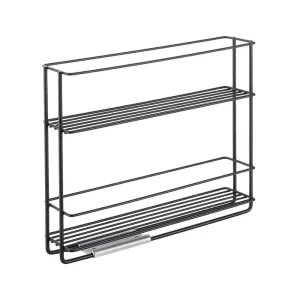 Lava 2 Tier Pull-Out Spice Rack Matte Black