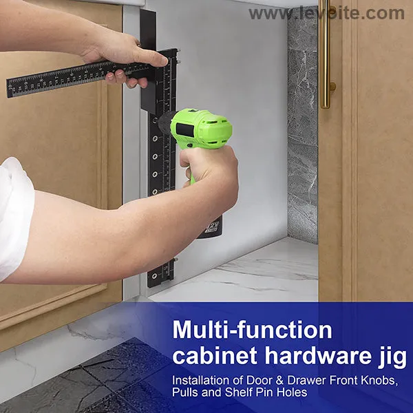 Levoite™ Pro - Pro Max Cabinet Hardware Jig Adjustable Drill Guide