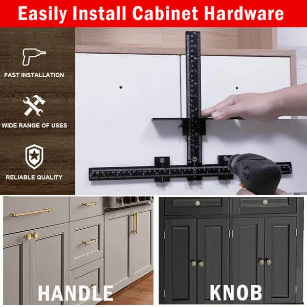 Levoite™ Pro - Pro Max Cabinet Hardware Jig Adjustable Drill Guide