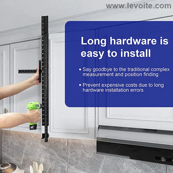 Levoite™ Pro - Pro Max Cabinet Hardware Jig Adjustable Drill Guide