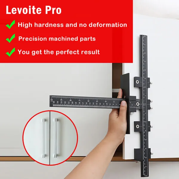Levoite™ Pro - Pro Max Cabinet Hardware Jig Adjustable Drill Guide