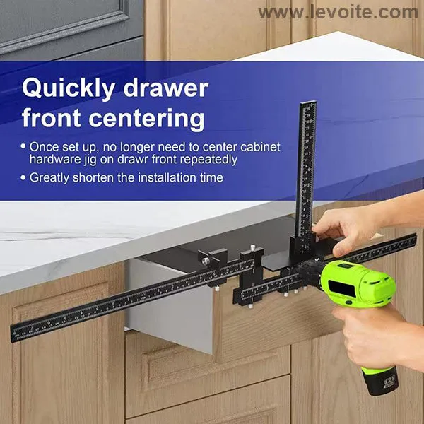 Levoite™ Pro - Pro Max Cabinet Hardware Jig Adjustable Drill Guide
